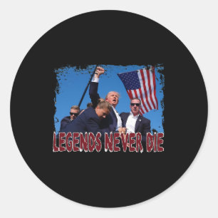 Shot Fist Pumped 2024 Beten für Trump Legends nie Runder Aufkleber