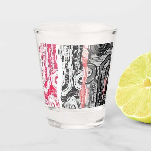 Shot Glass – Abstract Land Schnapsglas (Vorderseite)