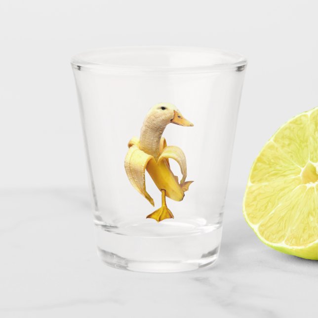 Shot Glass Banana Duck Meme Schnapsglas (Vorderseite)