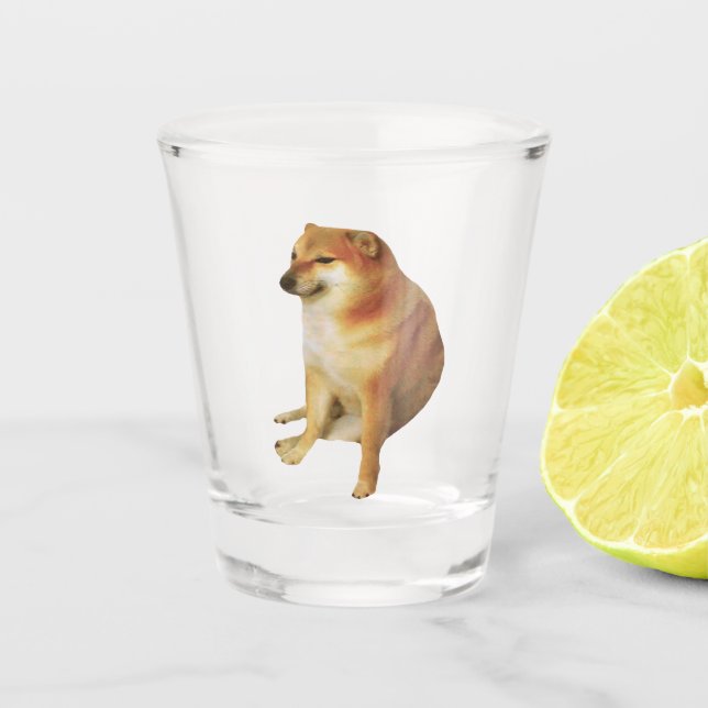 Shot Glass Cheems Meme Schnapsglas (Vorderseite)