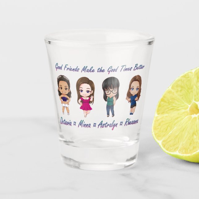 Shot Glass - Gute Freunde Schnapsglas (Vorderseite)
