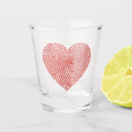 Shot Glass Heart Fingerprint – Unique Love Print Schnapsglas