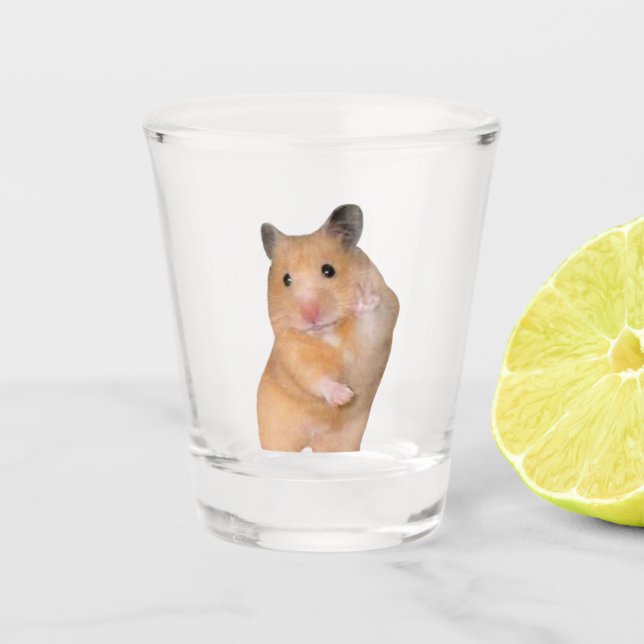 Shot Glass Peace Hamster Meme Schnapsglas (Vorderseite)