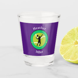 Shot Glass - Tennis Player - Personalisiert Schnapsglas