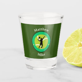 Shot Glass - Tennis Player - Personalisiert Schnapsglas