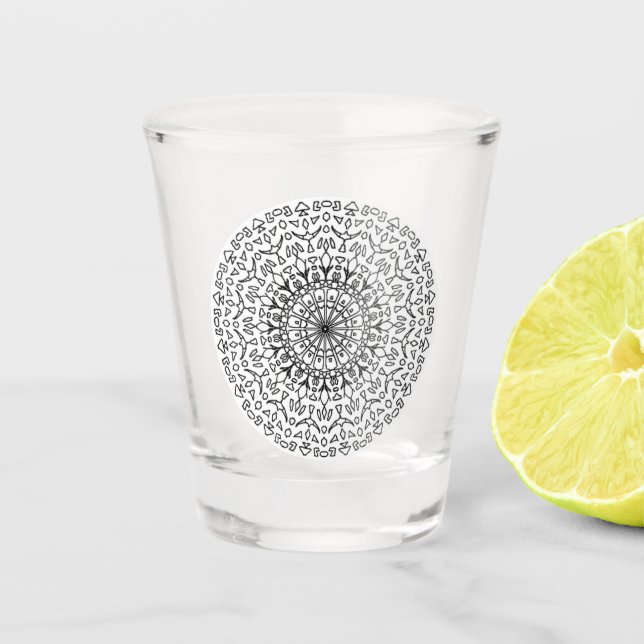 Shot Glasses - Mandala #44 Schnapsglas (Vorderseite)