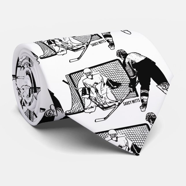 Shot on Net Hockey Krawatte (Gerollt)