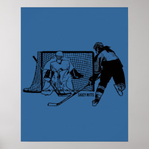 Shot On Net Hockey (weiblich) Poster