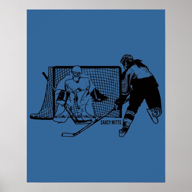 Shot On Net Hockey (weiblich) Poster (Vorne)