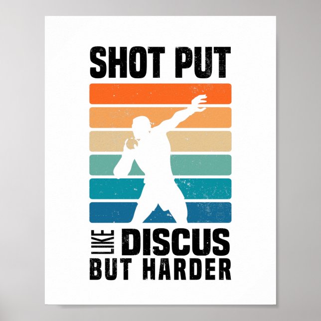 Shot Put Sports Shot Putter Funny Sayings Ohrs Poster (Vorne)