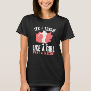 Shot Putter Lika eine Girl Shot legen Frauen Track T-Shirt