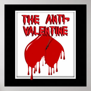 Shot to the Upside Down Heart (Anti-Valentin) Poster