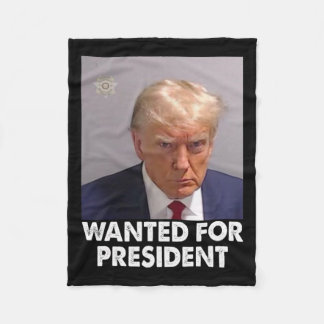 Shot Trump Funny Gewollt für Präsident 2024 Fleecedecke