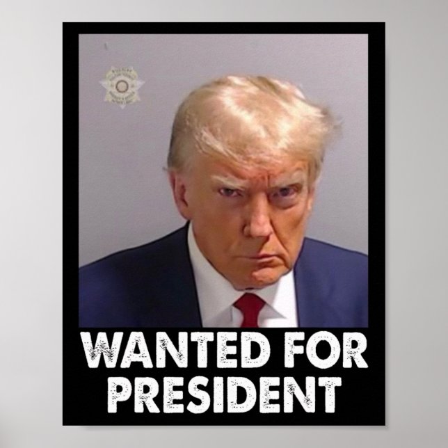 Shot Trump Funny Gewollt für Präsident 2024 Poster (Vorne)