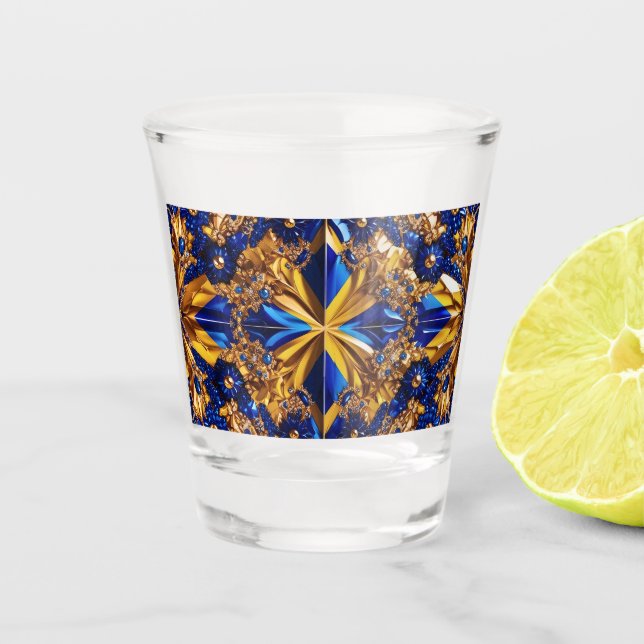 Shotglas mit Schweden Farben Schnapsglas (Vorderseite)