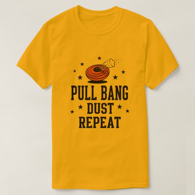 Shotgun SkeetTrap Clay Pigeon Shooting Vintage T-Shirt (Design vorne)