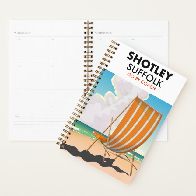 Shotley suffolk Beach Travel Poster Planer (Anzeige)