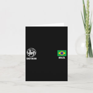Shotokan Brazil Karate Brazilian Flag Dojo Tiger Karte