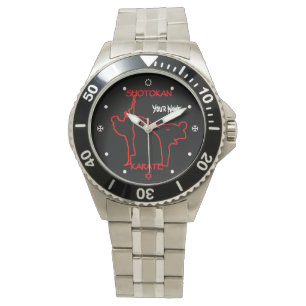 Shotokan Karate Black Belt Individuelle Name Watch Armbanduhr