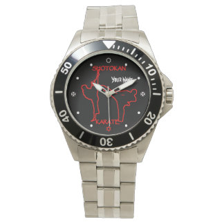 Shotokan Karate Black Belt Individuelle Name Watch Armbanduhr