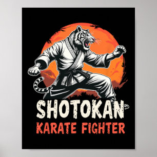 Shotokan Karate Fighter Martial Arts Tiger Funny K Poster