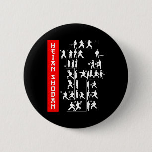 Shotokan Karate Heian Shodan Martial Arts Dojo Tra Button
