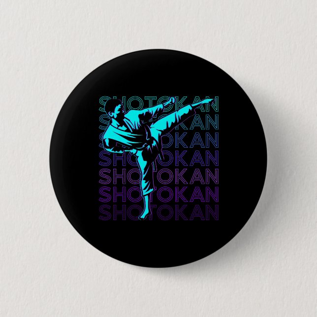 Shotokan Karate Japanisch Martial Arts Retro Button (Vorderseite)