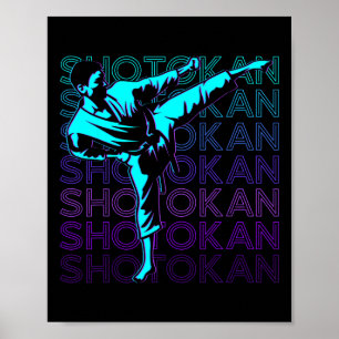 Shotokan Karate Japanisch Martial Arts Retro Poster
