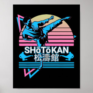 Shotokan Karate Japanische Kampfsportarten Retro 1 Poster