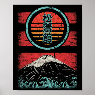 Shotokan Karate Kanji Retro 80er Style Poster