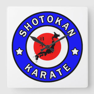 Shotokan Karate Quadratische Wanduhr