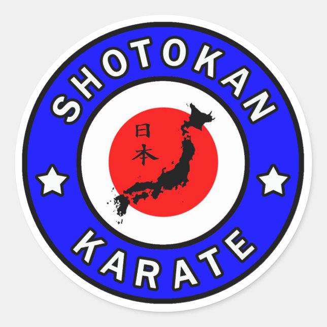 Shotokan Karate Runder Aufkleber (Vorderseite)