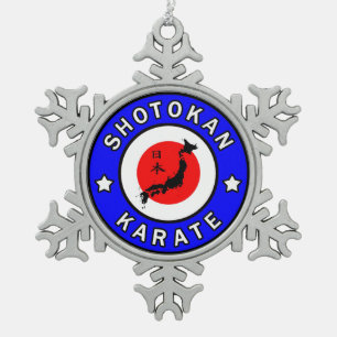 Shotokan Karate Schneeflocken Zinn-Ornament