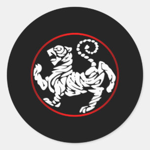Shotokan Karate Tiger Martial Arts Runder Aufkleber