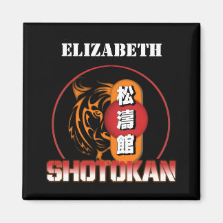 Shotokan Karate Tiger und japanisches Kanji Ihr Na Magnet