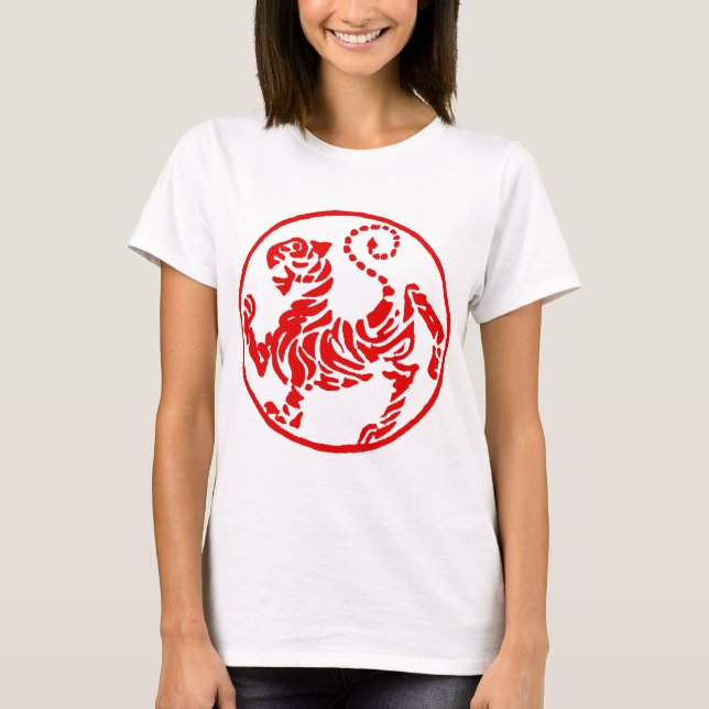 Shotokan rotes aufgehende T-Shirt (Vorderseite)