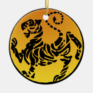 Shotokan Tiger - Gold Keramikornament
