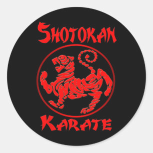 Shotokan Tiger Karate T Shirt Runder Aufkleber