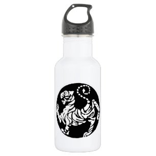 SHOTOKAN TIGER SCHWARZ UND WEISS EDELSTAHLFLASCHE