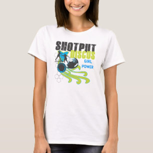 Shotput und Discus - Mädchen-Power Hoodie T-Shirt