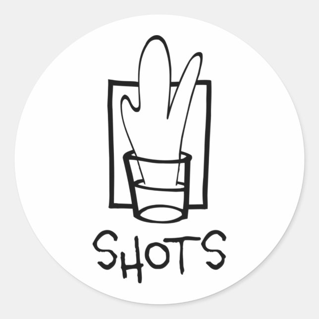 Shots - Klassischer Rundaufkleber Runder Aufkleber (Vorderseite)