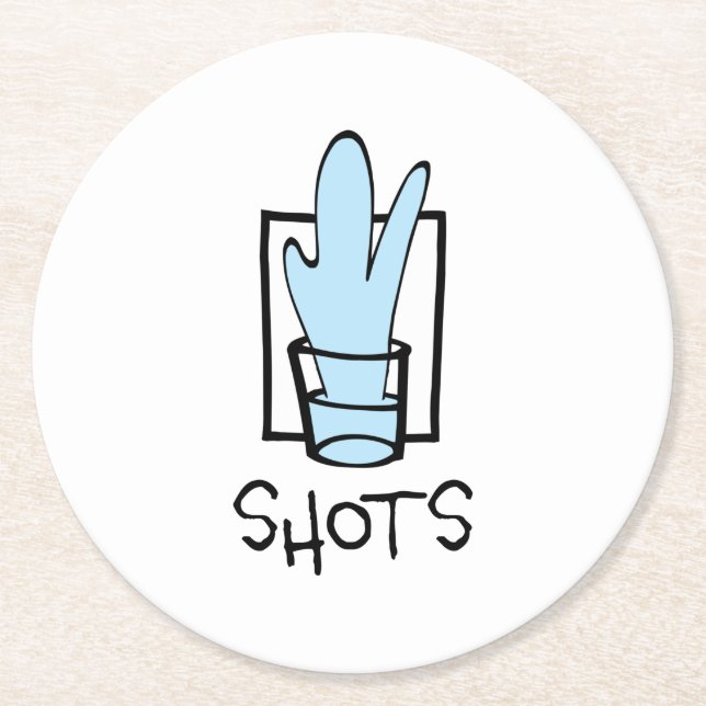 Shots Round Paper Untersetzer (Vorderseite)