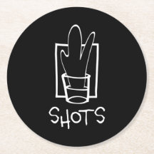 Shots Round Paper Untersetzer