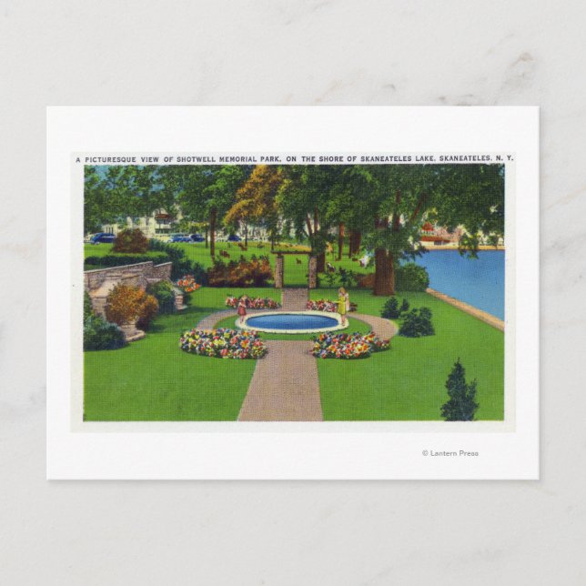 Shotwell Memorial Park Szene am Seeufer Postkarte (Vorderseite)