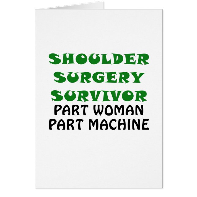 Shoulder Surgery Survivor Part Woman Part Machine (Vorne)