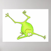 Shoulstand Yoga Frog Art Print