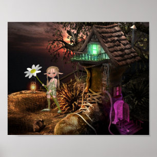 SHOUS NIEDLICH ELF GIRL FANTASY POSTER
