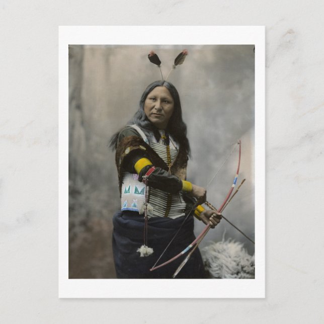 Shout bei Oglala Sioux 1899 Indianer Postkarte (Vorderseite)