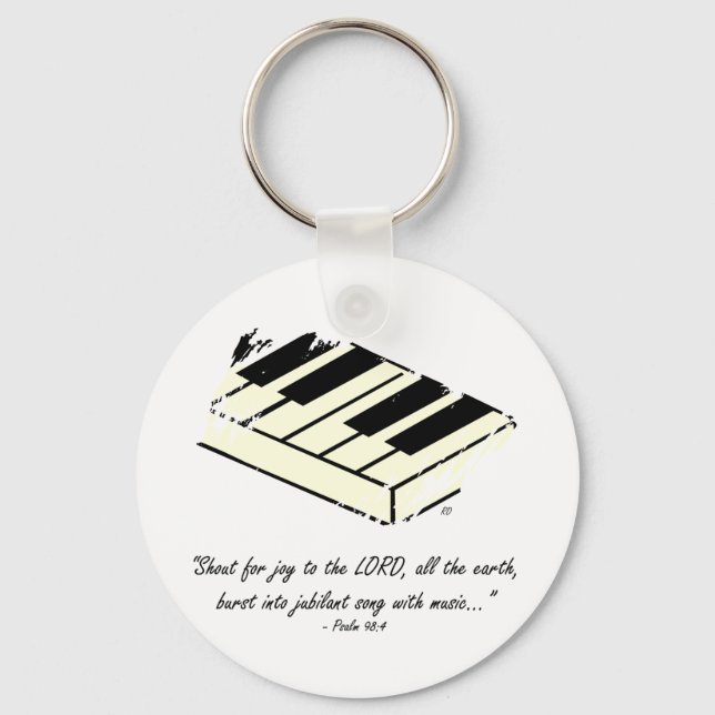 "Shout for Joy - Piano" Schlüsselanhänger (Vorderseite)