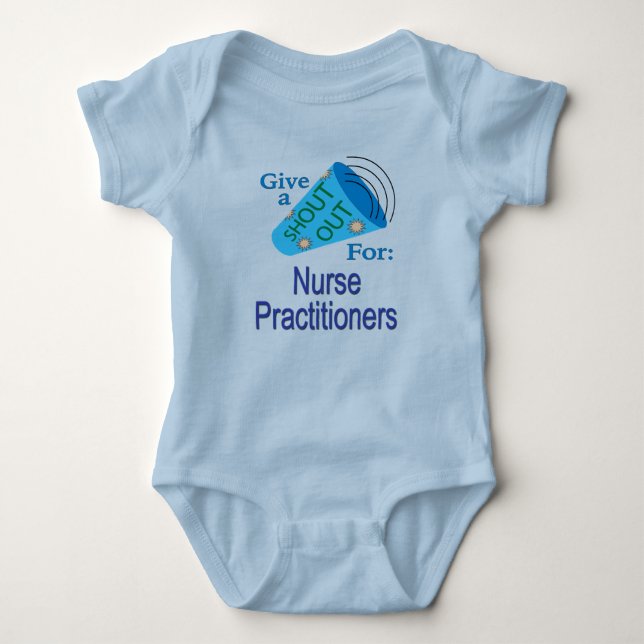 Shout for Nurse Practitioners Baby Bodysuit Strampler (Vorderseite)